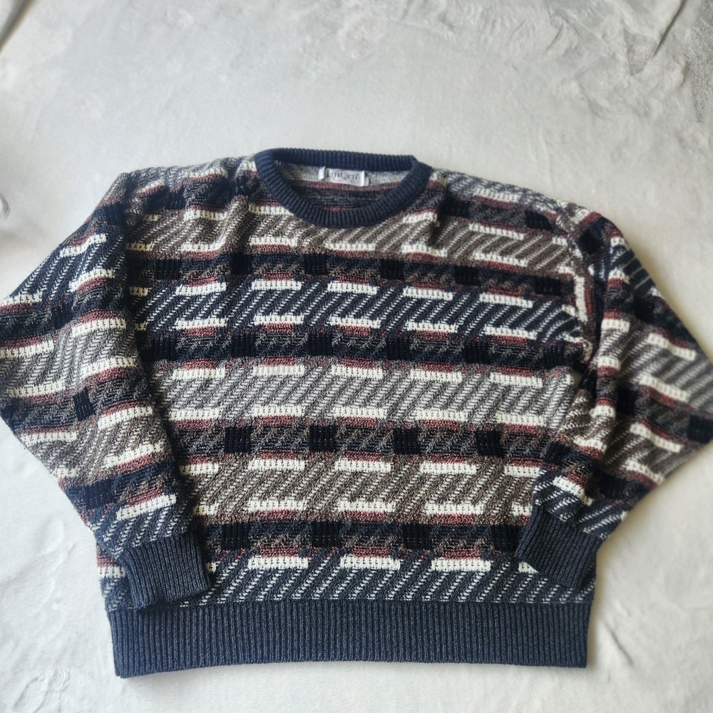 Vintage Jantzen Acrylic Grunge Grandpa Sweater Adult Large Made In USA 90s